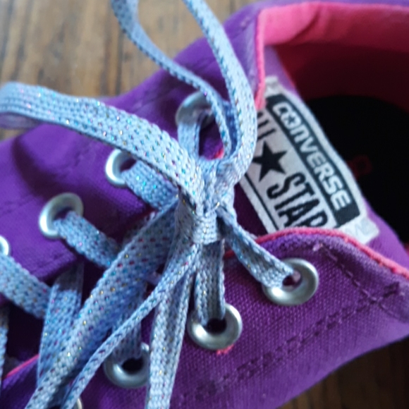 Converse All Star Shoes Purple & Pink Size 5 Adult - Picture 8 of 8
